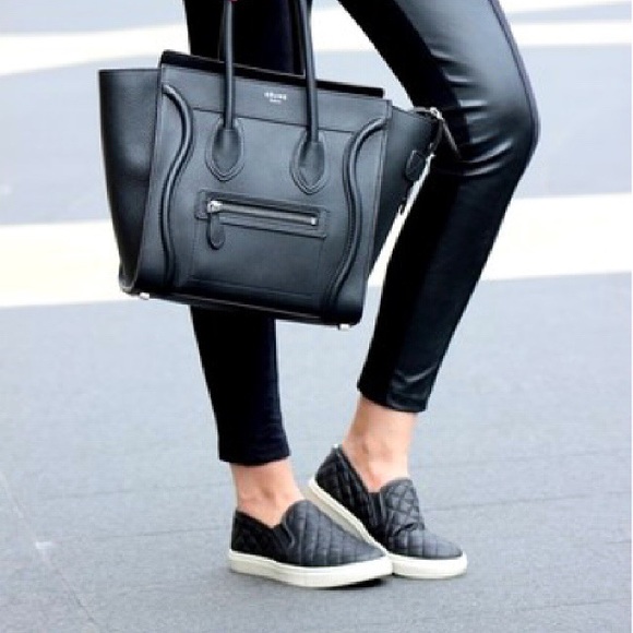 π WHITE QUILTED FAUX LEATHER CASUAL SNEAKERS! - Picture 16 of 17